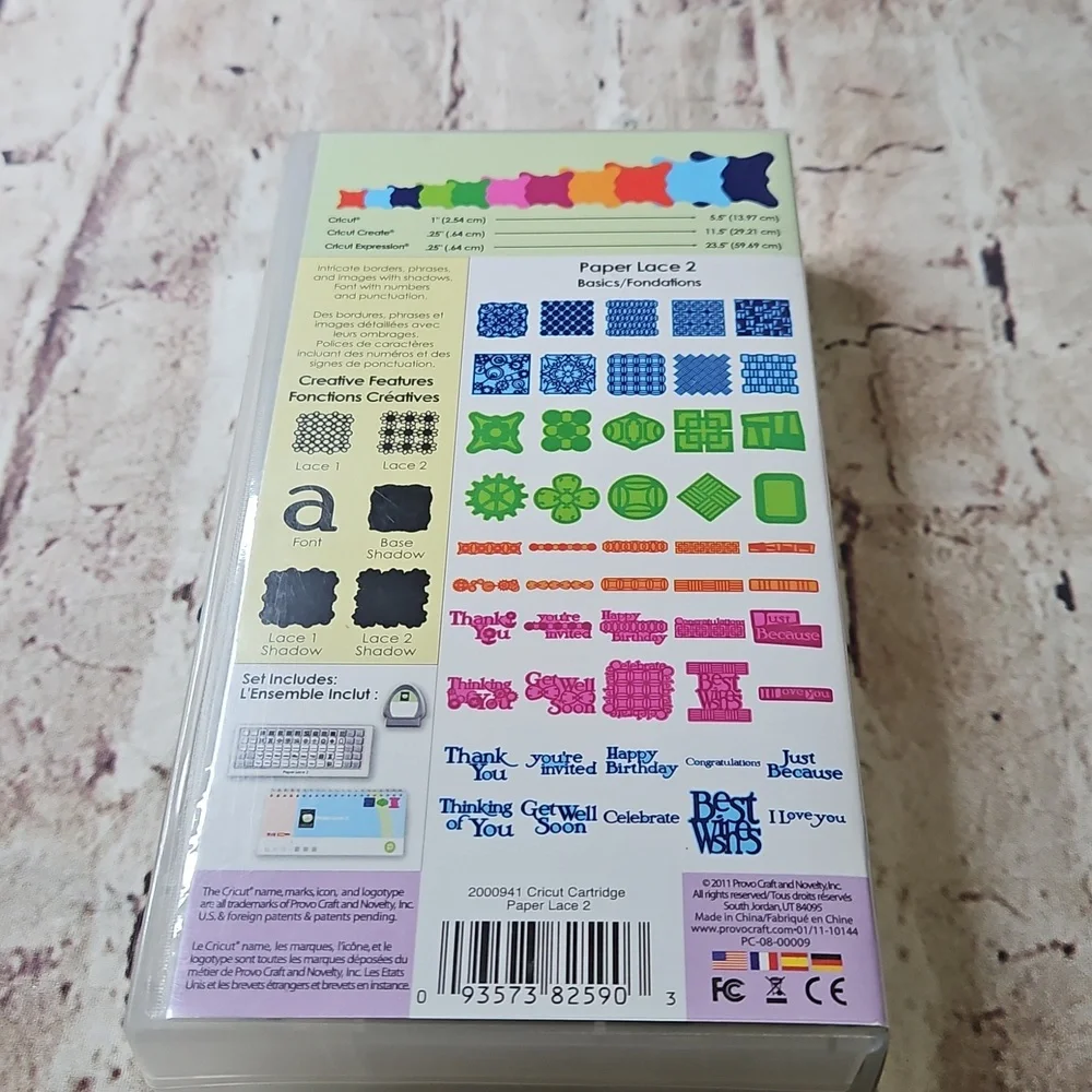 Cricut Shapes Cartridhw Paper Lace‎ 2